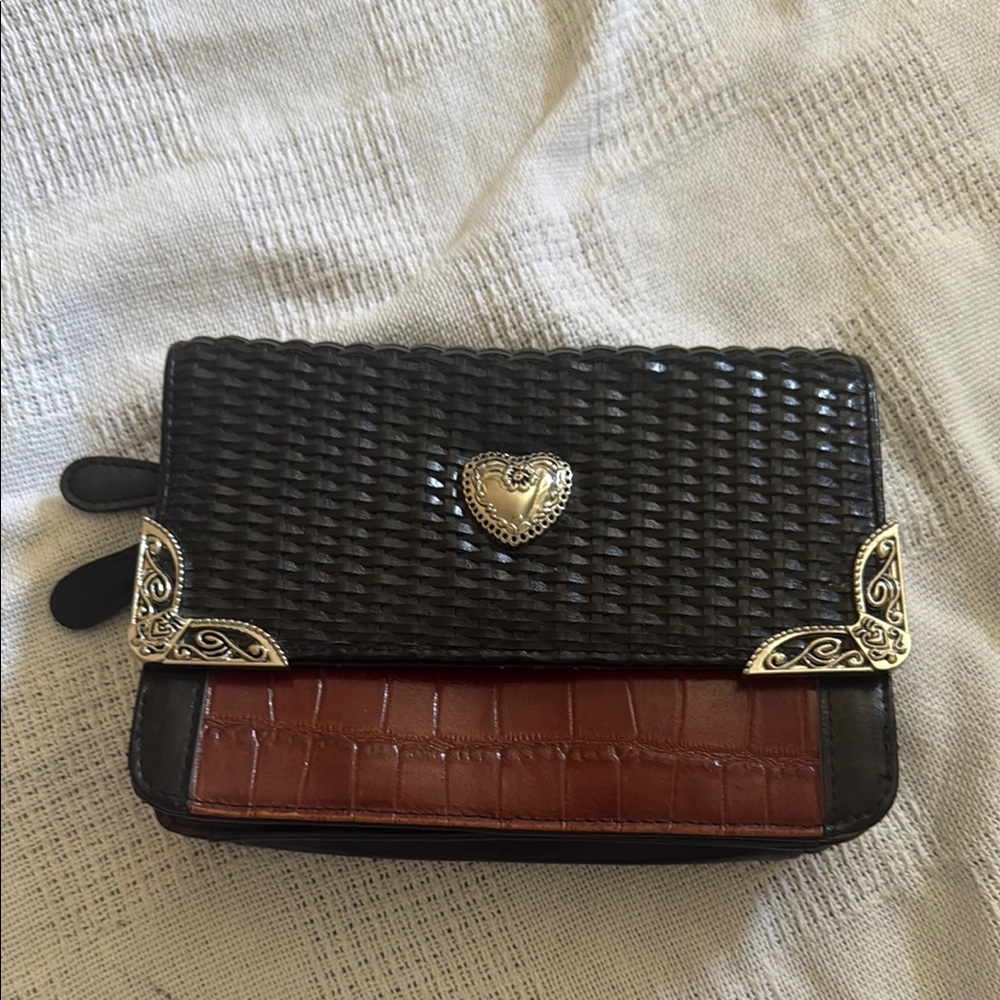 Vintage Black and Brown Woven Women's Bag